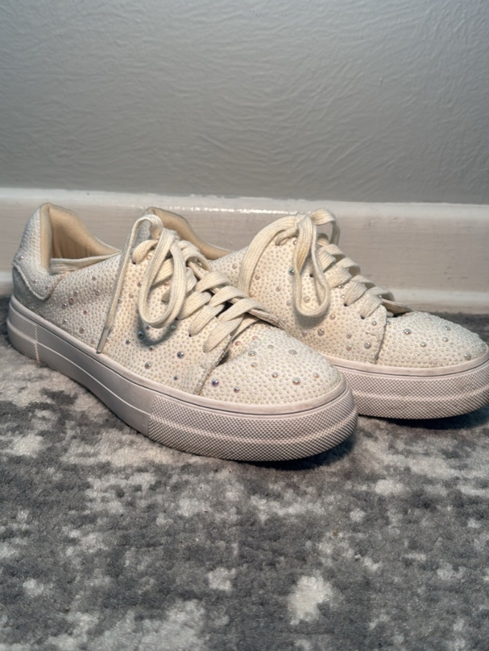 Suokdil Sparkle Rhinestone Sneakers for Women - Picture 7 of 8
